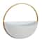 Gold & White Metal Contemporary Wall Planter Set